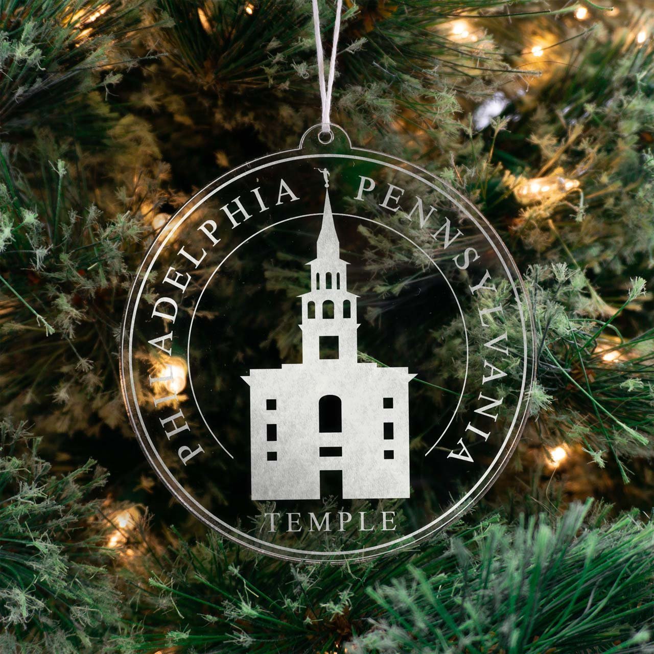 Philadelphia Pennsylvania Temple Christmas Ornament - Latter-Day Saint LDS Missionary Gift - Book of Mormon