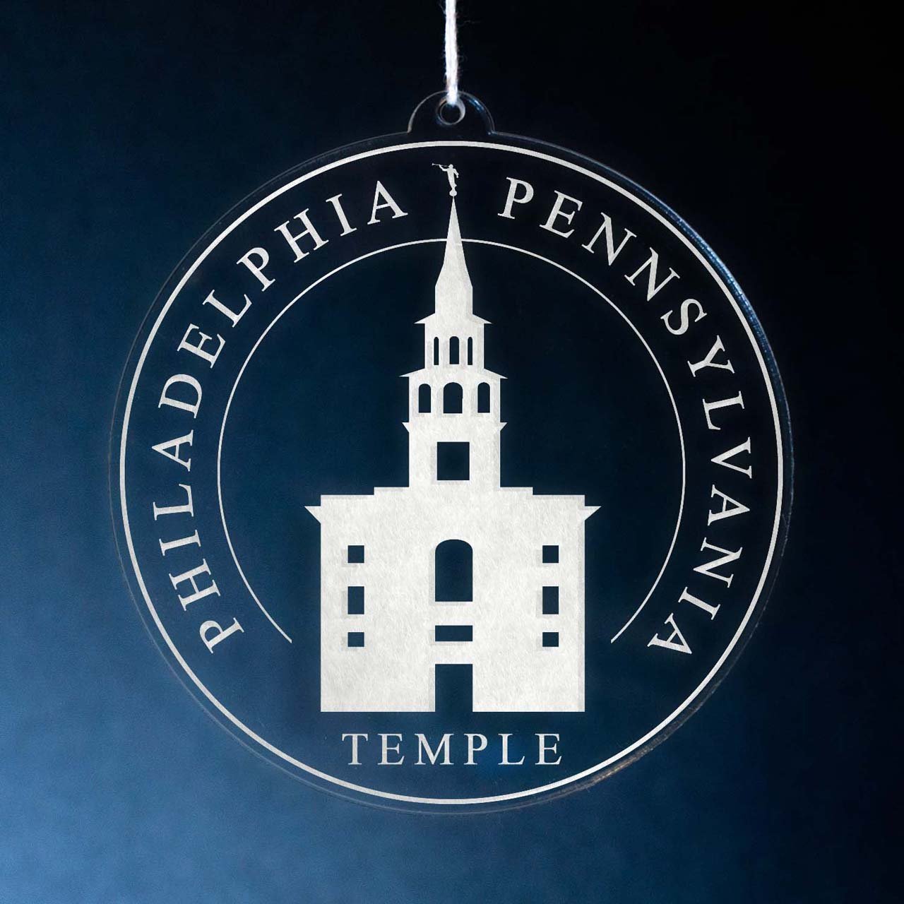 Philadelphia Pennsylvania Temple Christmas Ornament - Latter-Day Saint LDS Missionary Gift - Book of Mormon