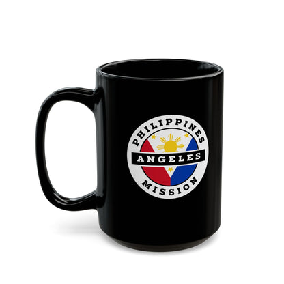 Philippines Angeles Mission Circular Flag Black Ceramic Mug - Latter-Day Saint LDS Missionary Gift - Book of Mormon