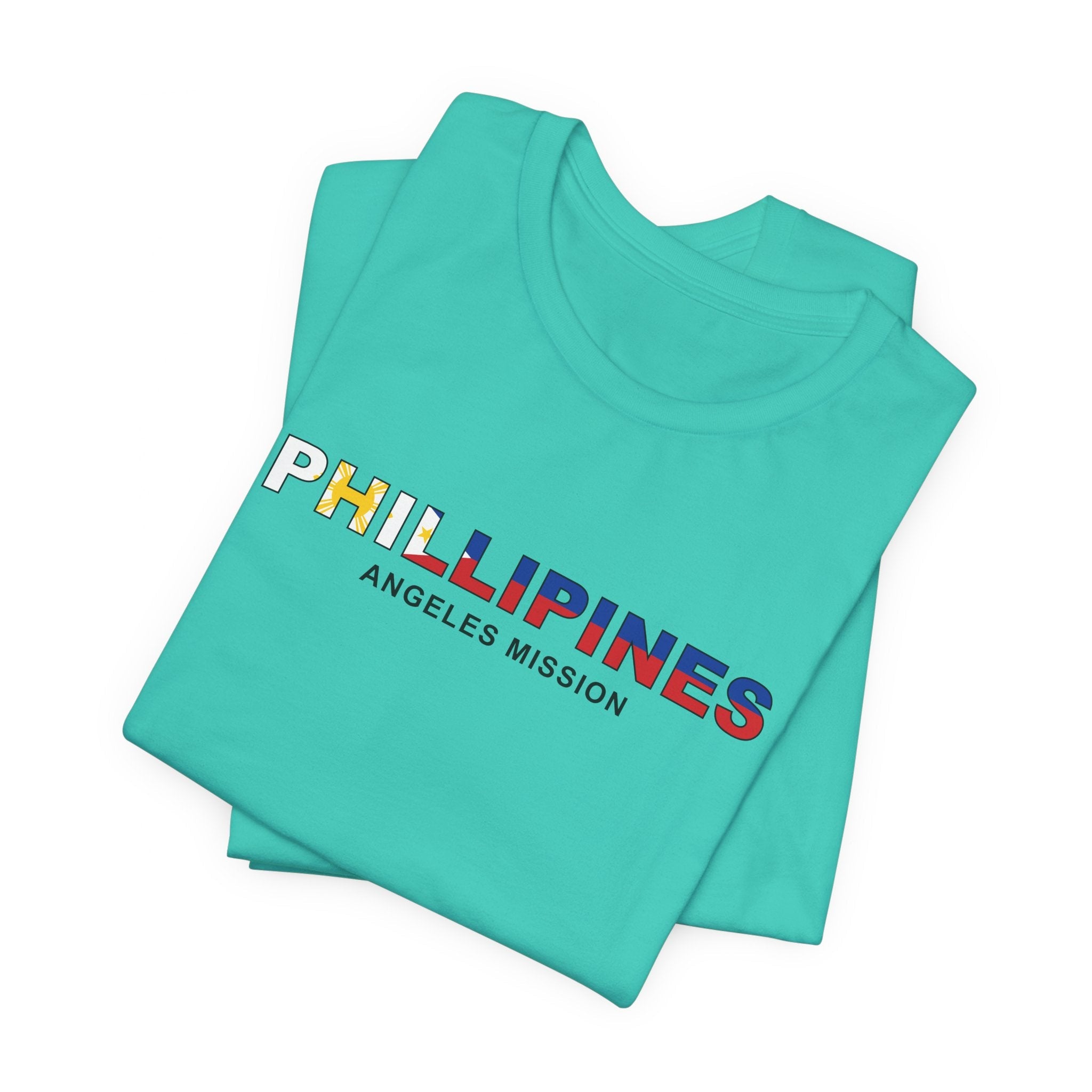 Philippines Angeles Mission Flag Title T-shirt - Latter-Day Saint LDS Missionary Gift - Book of Mormon