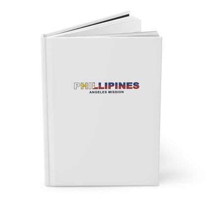 Philippines Angeles Mission Flag Title White Hardcover Journal Matte - Latter-Day Saint LDS Missionary Gift - Book of Mormon