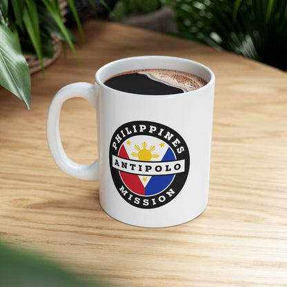 Philippines Antipolo Mission Circular Flag White Ceramic Mug - Latter-Day Saint LDS Missionary Gift - Book of Mormon