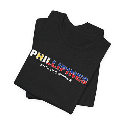 Philippines Antipolo Mission Flag Title T-shirt - Latter-Day Saint LDS Missionary Gift - Book of Mormon