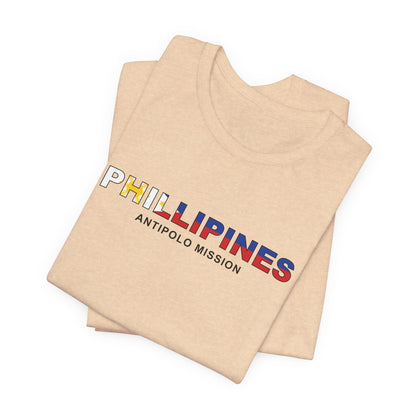 Philippines Antipolo Mission Flag Title T-shirt - Latter-Day Saint LDS Missionary Gift - Book of Mormon