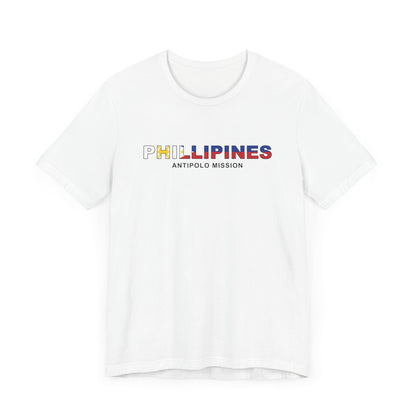 Philippines Antipolo Mission Flag Title T-shirt - Latter-Day Saint LDS Missionary Gift - Book of Mormon