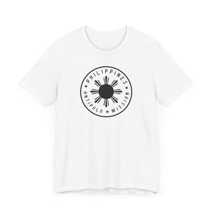 Philippines Antipolo Mission Monochrome Circle Logo T-Shirt - Latter-Day Saint LDS Missionary Gift - Book of Mormon