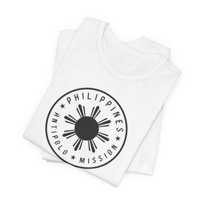 Philippines Antipolo Mission Monochrome Circle Logo T-Shirt - Latter-Day Saint LDS Missionary Gift - Book of Mormon