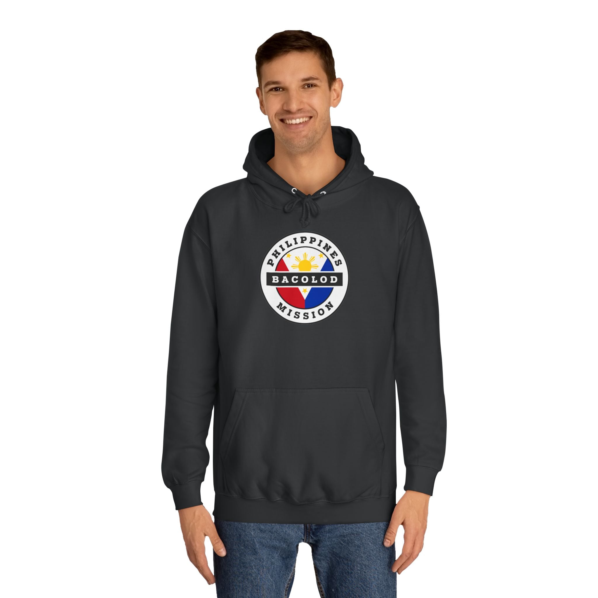 Philippines Bacolod Mission Flag Logo (White Border) College Hoodie - Latter-Day Saint LDS Missionary Gift - Book of Mormon