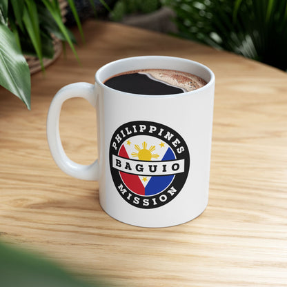 Philippines Baguio Mission Circular Flag White Ceramic Mug - Latter-Day Saint LDS Missionary Gift - Book of Mormon