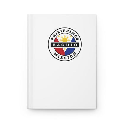 Philippines Baguio Mission Logo Design White Hardcover Journal Matte - Latter-Day Saint LDS Missionary Gift - Book of Mormon