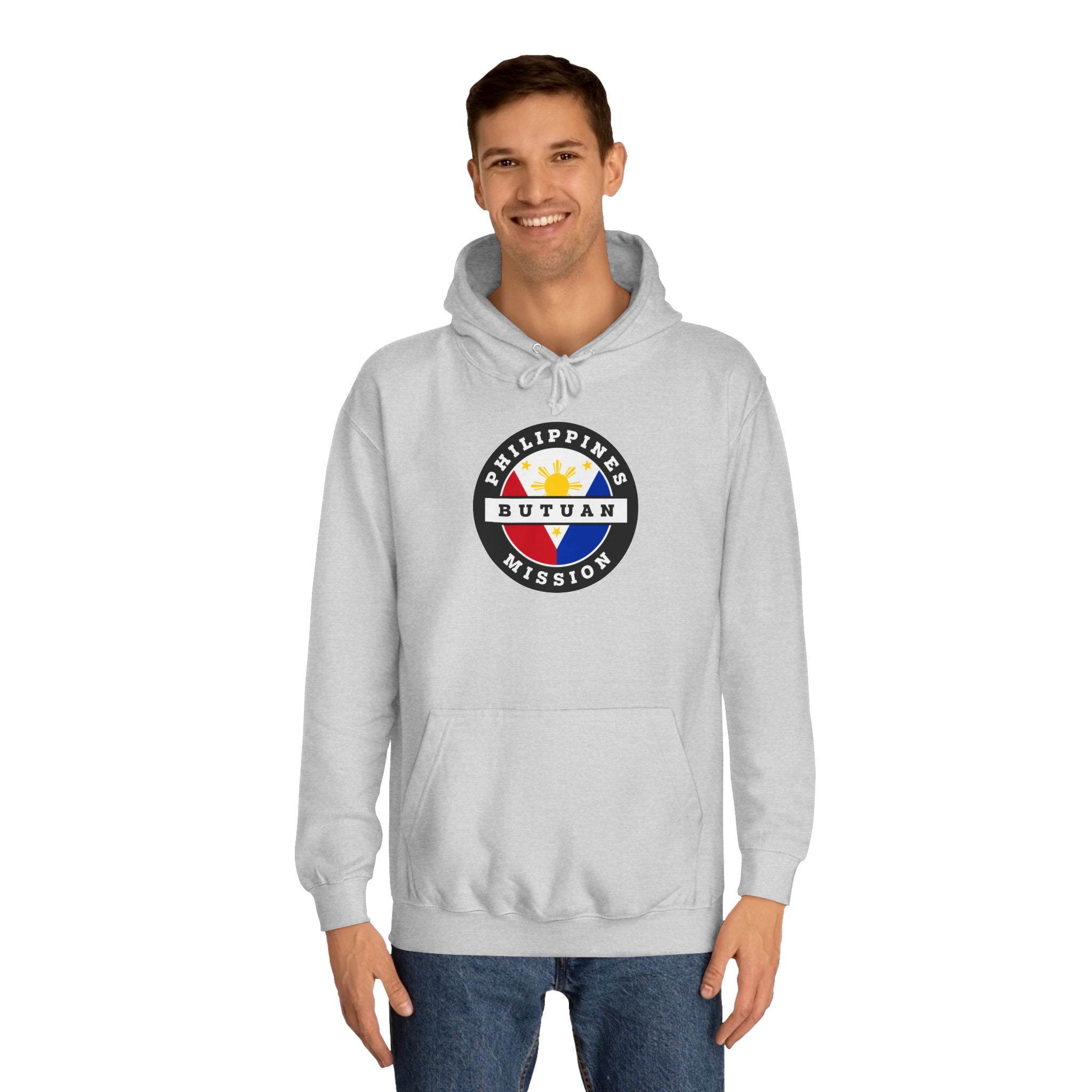 Philippines Butuan Mission Flag Logo (Black Border) College Hoodie - Latter-Day Saint LDS Missionary Gift - Book of Mormon