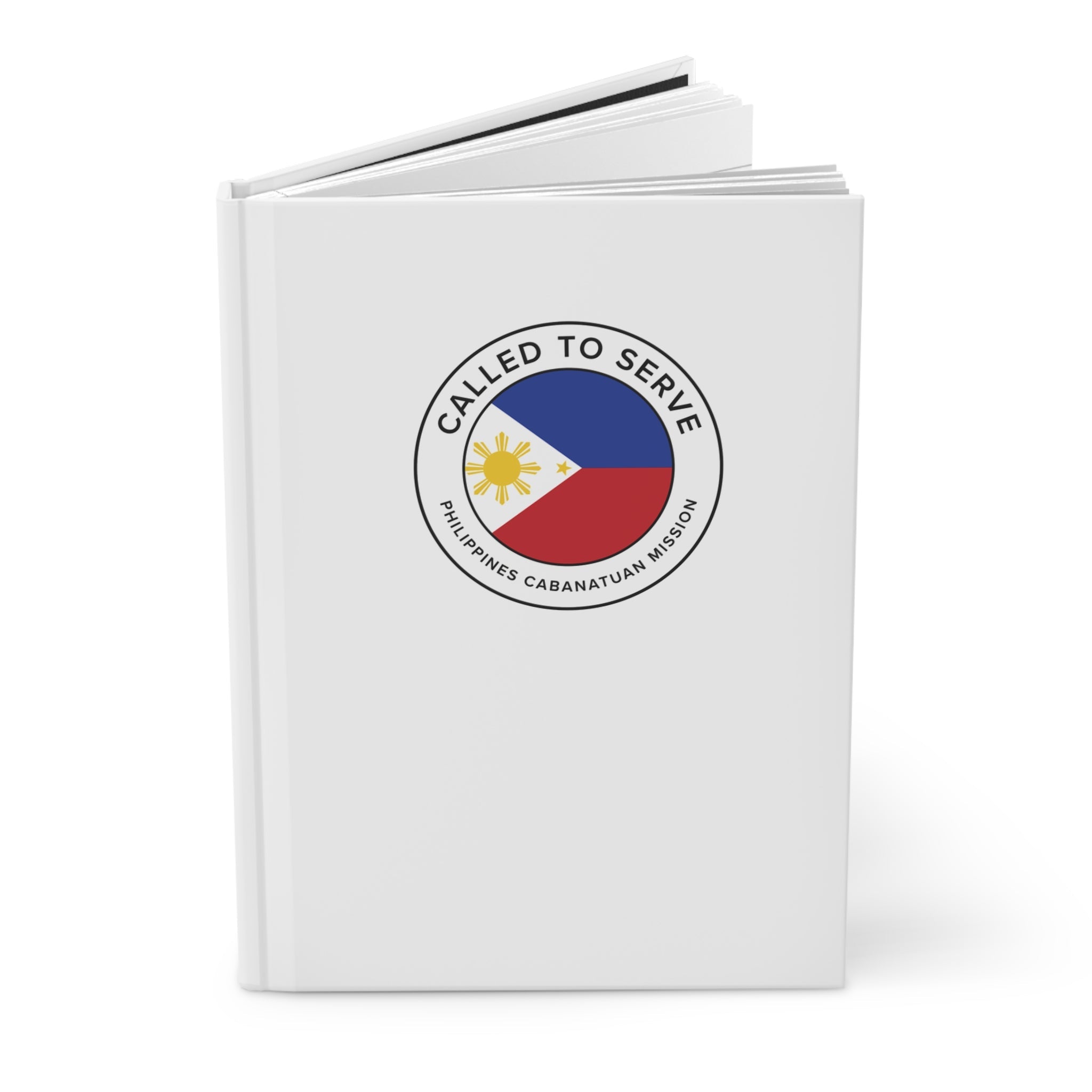 Philippines Cabanatuan Mission Circle Flag Called to Serve White Hardcover Journal Matte - Latter-Day Saint LDS Missionary Gift - Book of Mormon