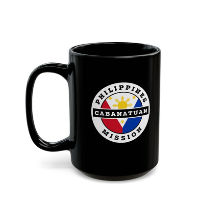 Philippines Cabanatuan Mission Circular Flag Black Ceramic Mug - Latter-Day Saint LDS Missionary Gift - Book of Mormon