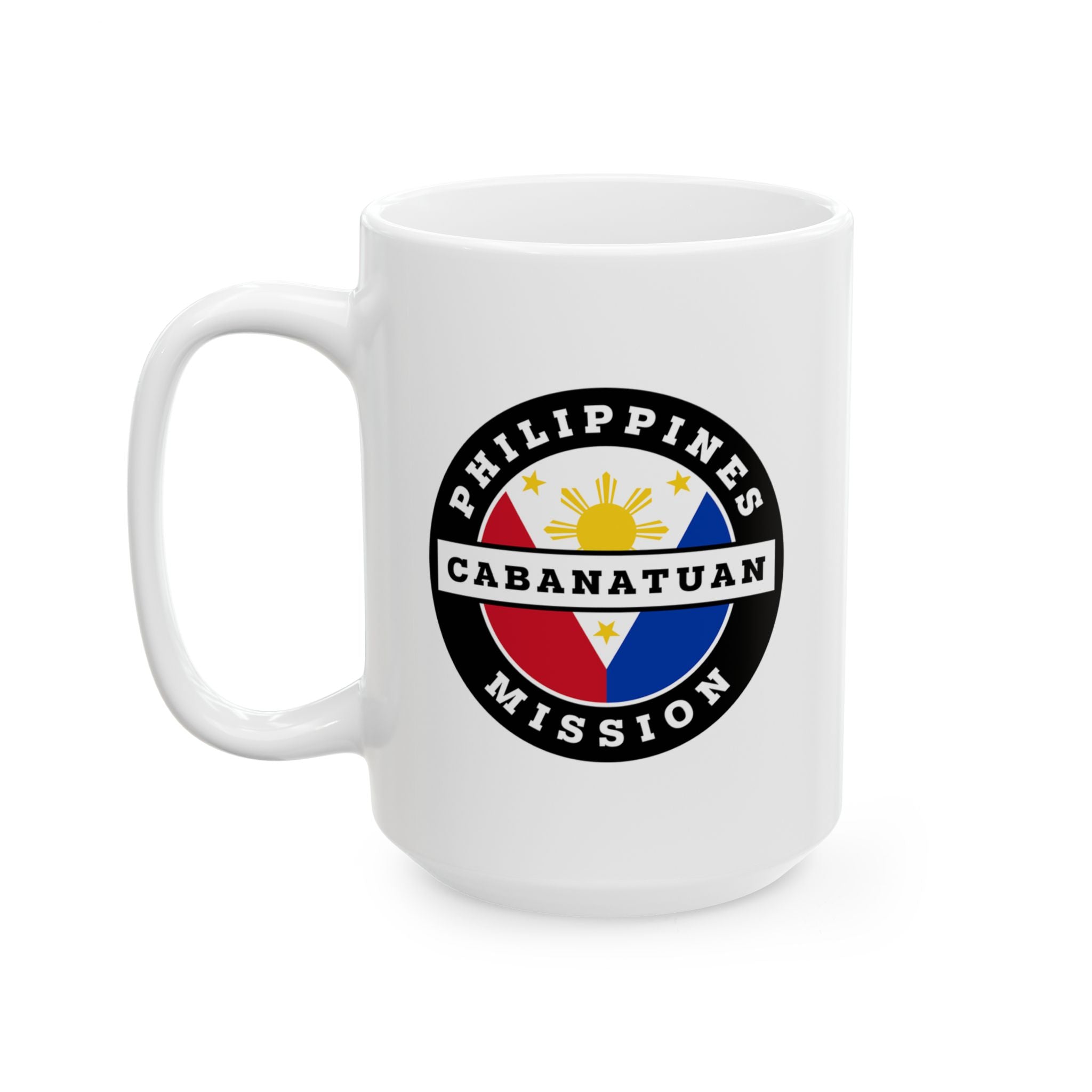 Philippines Cabanatuan Mission Circular Flag White Ceramic Mug - Latter-Day Saint LDS Missionary Gift - Book of Mormon