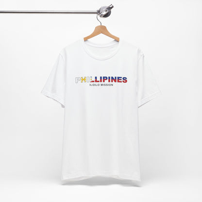 Philippines Iloilo Mission Flag Title T-shirt - Latter-Day Saint LDS Missionary Gift - Book of Mormon