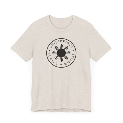 Philippines Iloilo Mission Monochrome Circle Logo T-Shirt - Latter-Day Saint LDS Missionary Gift - Book of Mormon