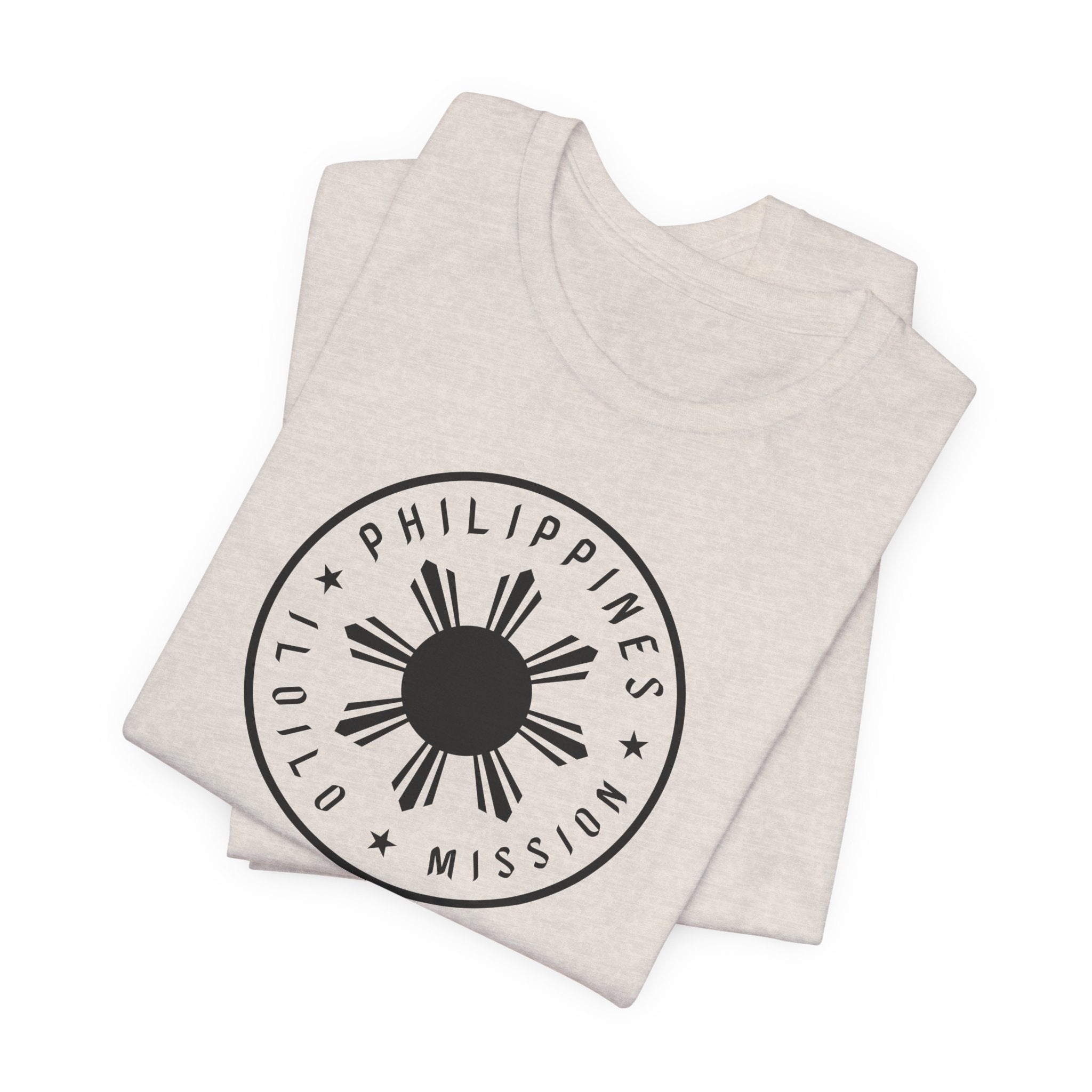 Philippines Iloilo Mission Monochrome Circle Logo T-Shirt - Latter-Day Saint LDS Missionary Gift - Book of Mormon