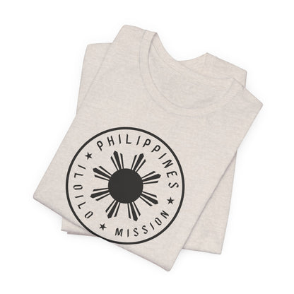 Philippines Iloilo Mission Monochrome Circle Logo T-Shirt - Latter-Day Saint LDS Missionary Gift - Book of Mormon