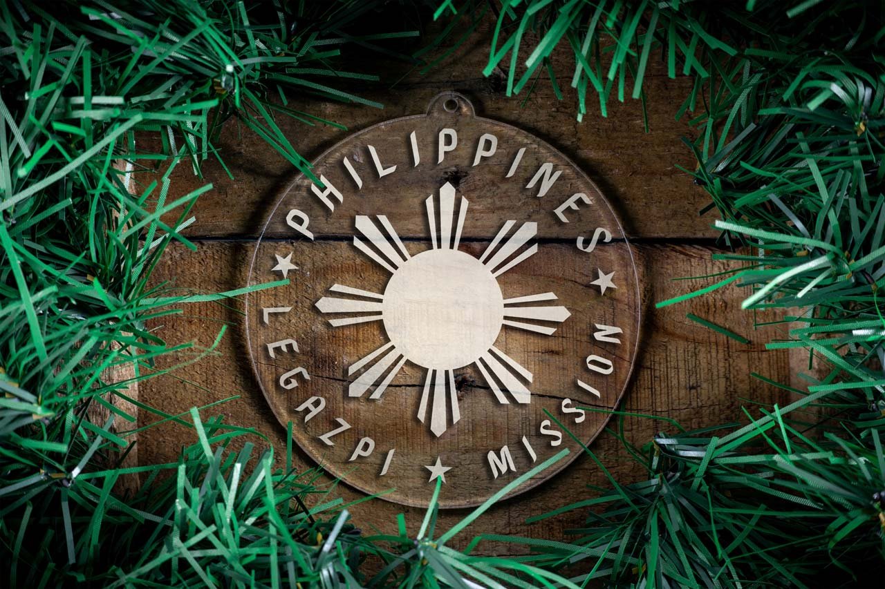 Philippines Legazpi Mission Christmas Ornament - Latter-Day Saint LDS Missionary Gift - Book of Mormon