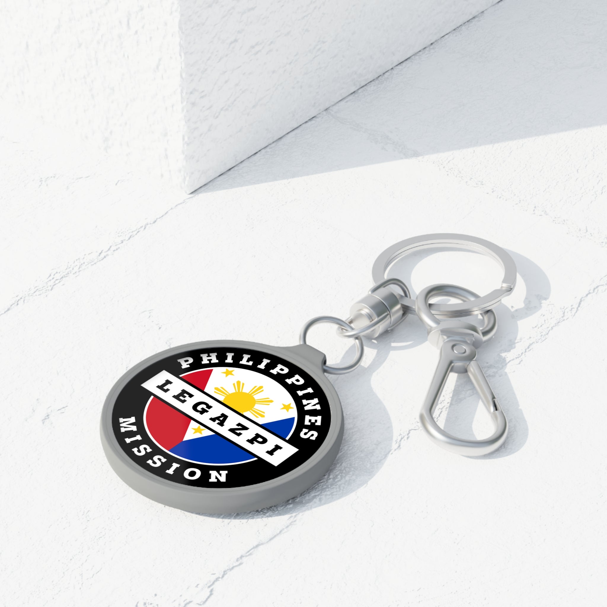 Philippines Legazpi Mission Circle Flag Key Tag - Latter-Day Saint LDS Missionary Gift - Book of Mormon