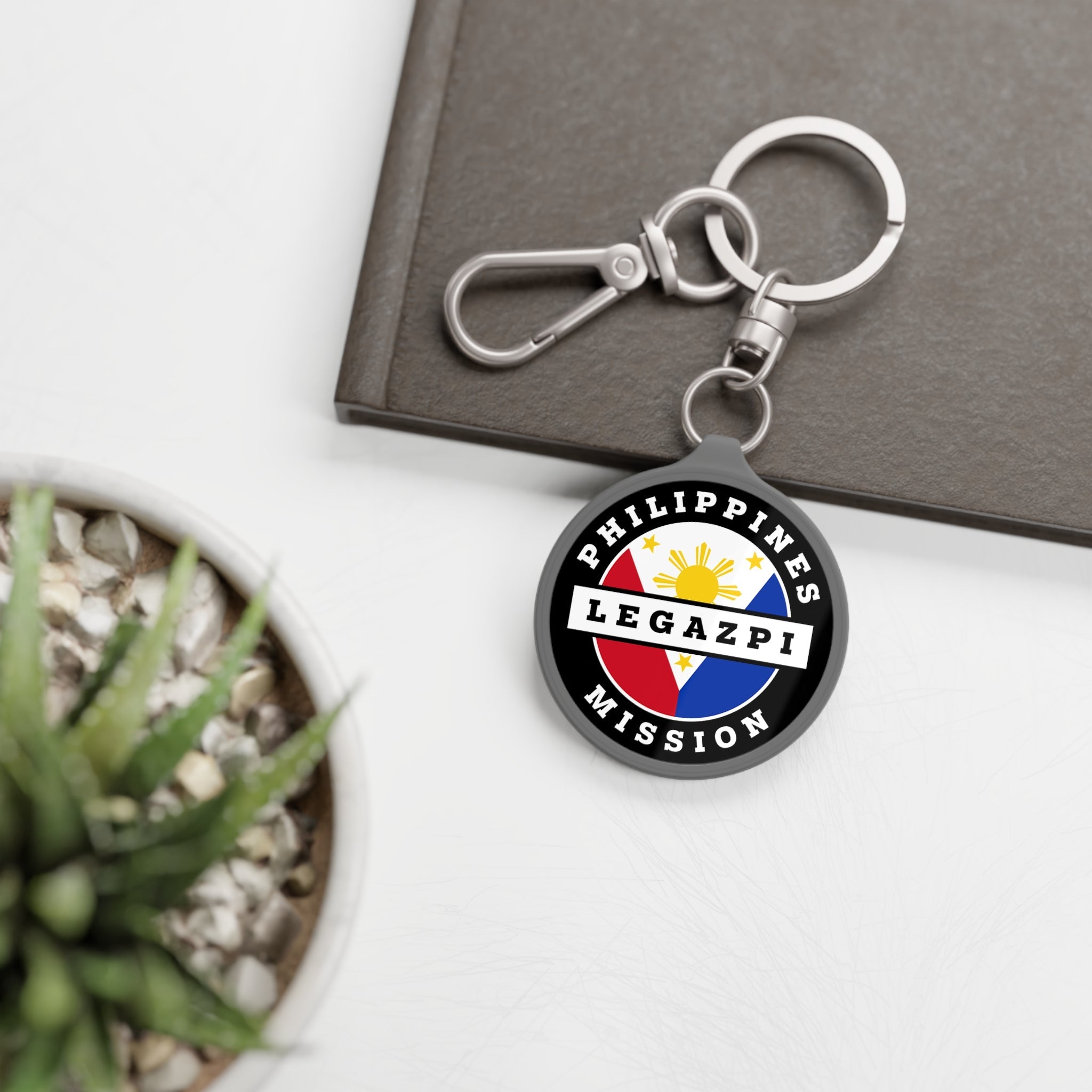Philippines Legazpi Mission Circle Flag Key Tag - Latter-Day Saint LDS Missionary Gift - Book of Mormon