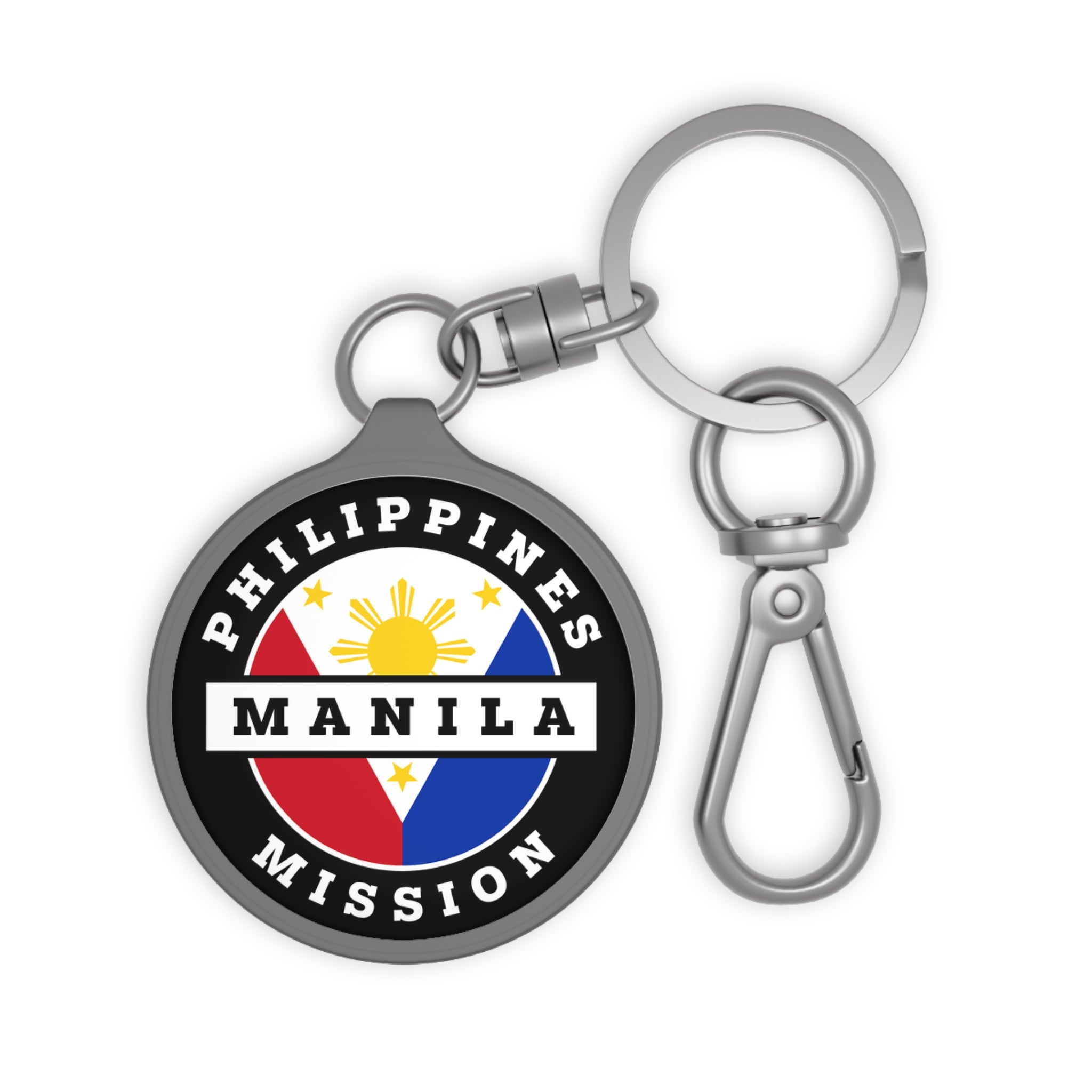 Philippines Manila Mission Circle Flag Key Tag - Latter-Day Saint LDS Missionary Gift - Book of Mormon