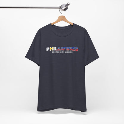 Philippines Quezon City Mission Flag Title T-shirt - Latter-Day Saint LDS Missionary Gift - Book of Mormon