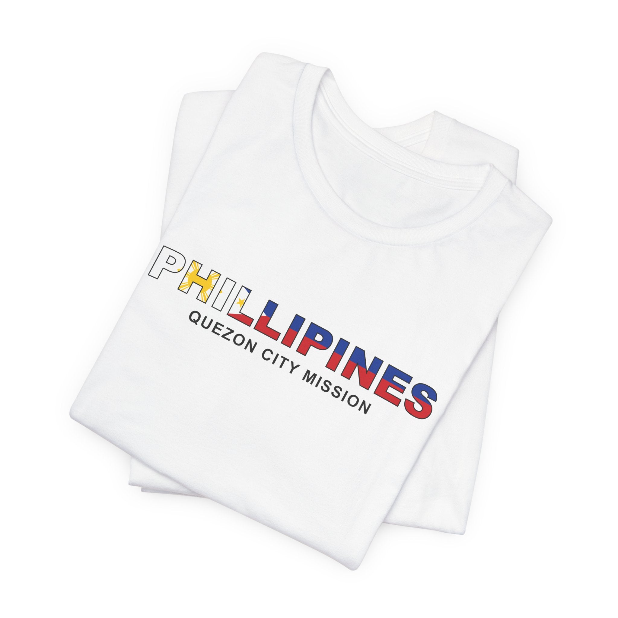 Philippines Quezon City Mission Flag Title T-shirt - Latter-Day Saint LDS Missionary Gift - Book of Mormon