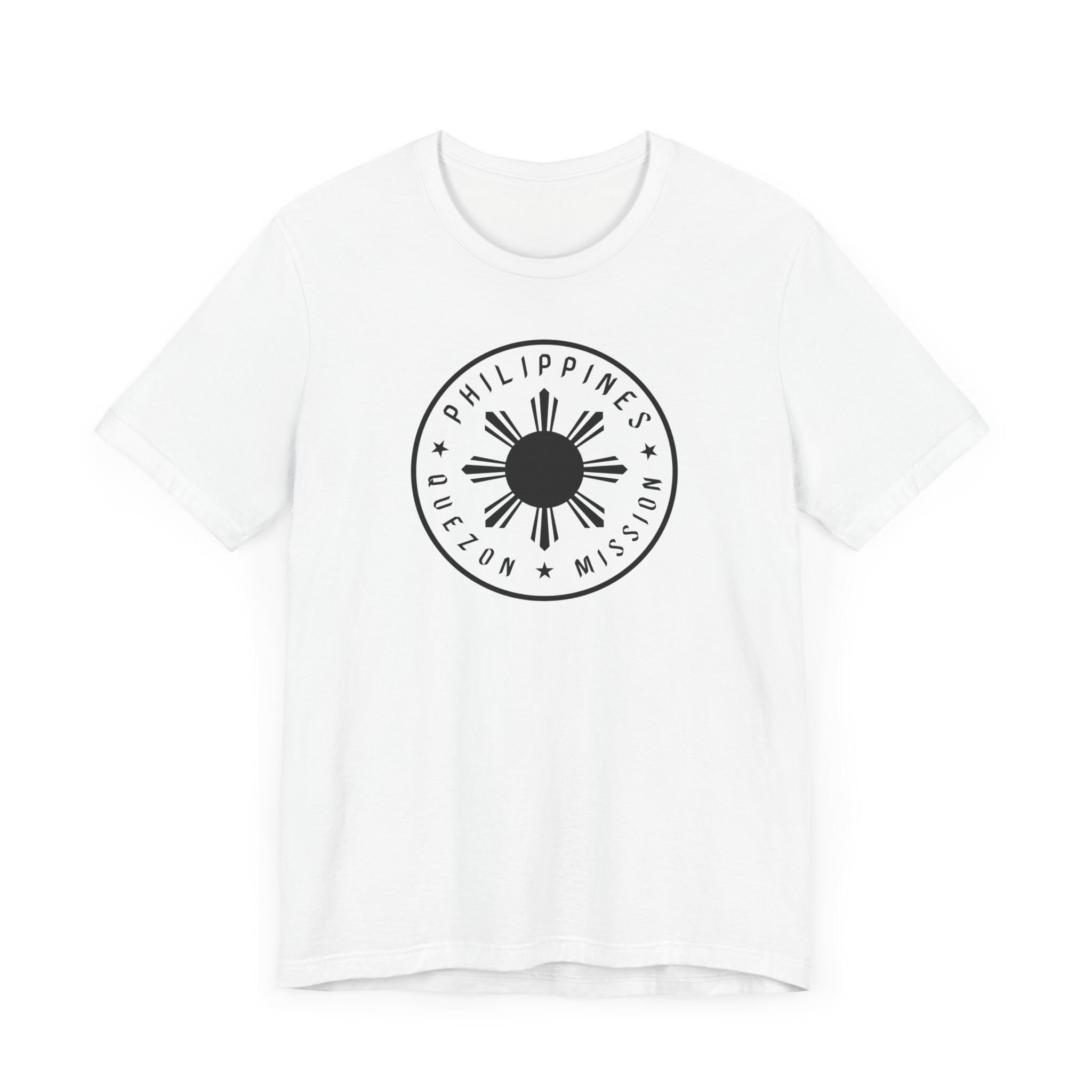 Philippines Quezon City Mission Monochrome Circle Logo T-Shirt - Latter-Day Saint LDS Missionary Gift - Book of Mormon