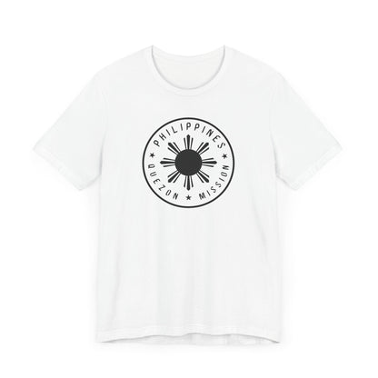 Philippines Quezon City Mission Monochrome Circle Logo T-Shirt - Latter-Day Saint LDS Missionary Gift - Book of Mormon