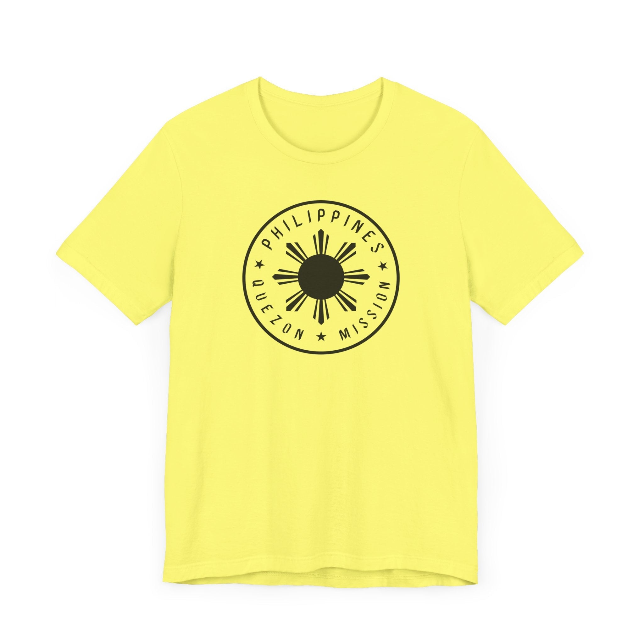 Philippines Quezon City Mission Monochrome Circle Logo T-Shirt - Latter-Day Saint LDS Missionary Gift - Book of Mormon