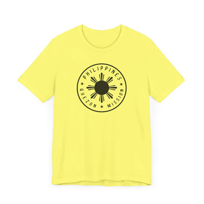 Philippines Quezon City Mission Monochrome Circle Logo T-Shirt - Latter-Day Saint LDS Missionary Gift - Book of Mormon