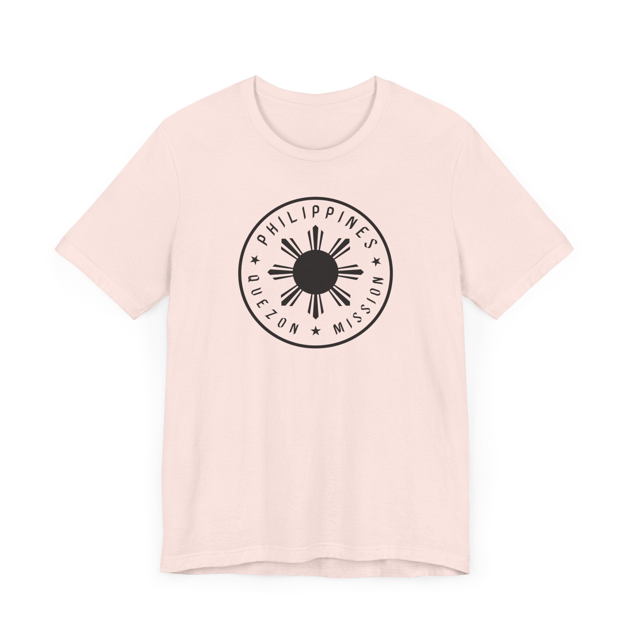 Philippines Quezon City Mission Monochrome Circle Logo T-Shirt - Latter-Day Saint LDS Missionary Gift - Book of Mormon