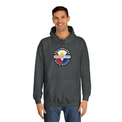 Philippines Quezon City North Mission Flag Logo (Black Border) College Hoodie