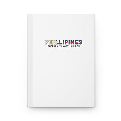 Philippines Quezon City North Mission Flag Title White Hardcover Journal Matte - Latter-Day Saint LDS Missionary Gift - Book of Mormon