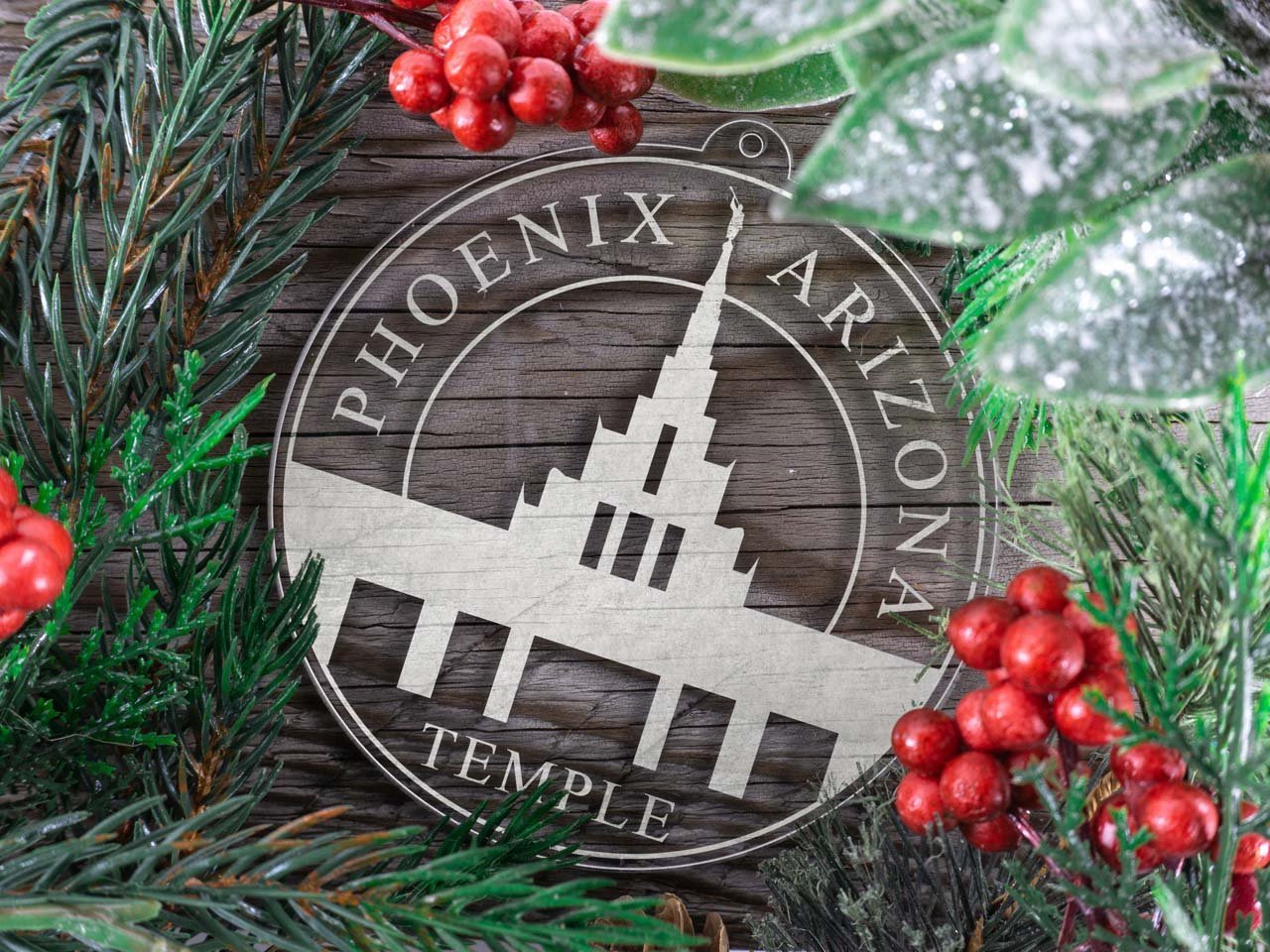 Phoenix Arizona Temple Christmas Ornament - Latter-Day Saint LDS Missionary Gift - Book of Mormon