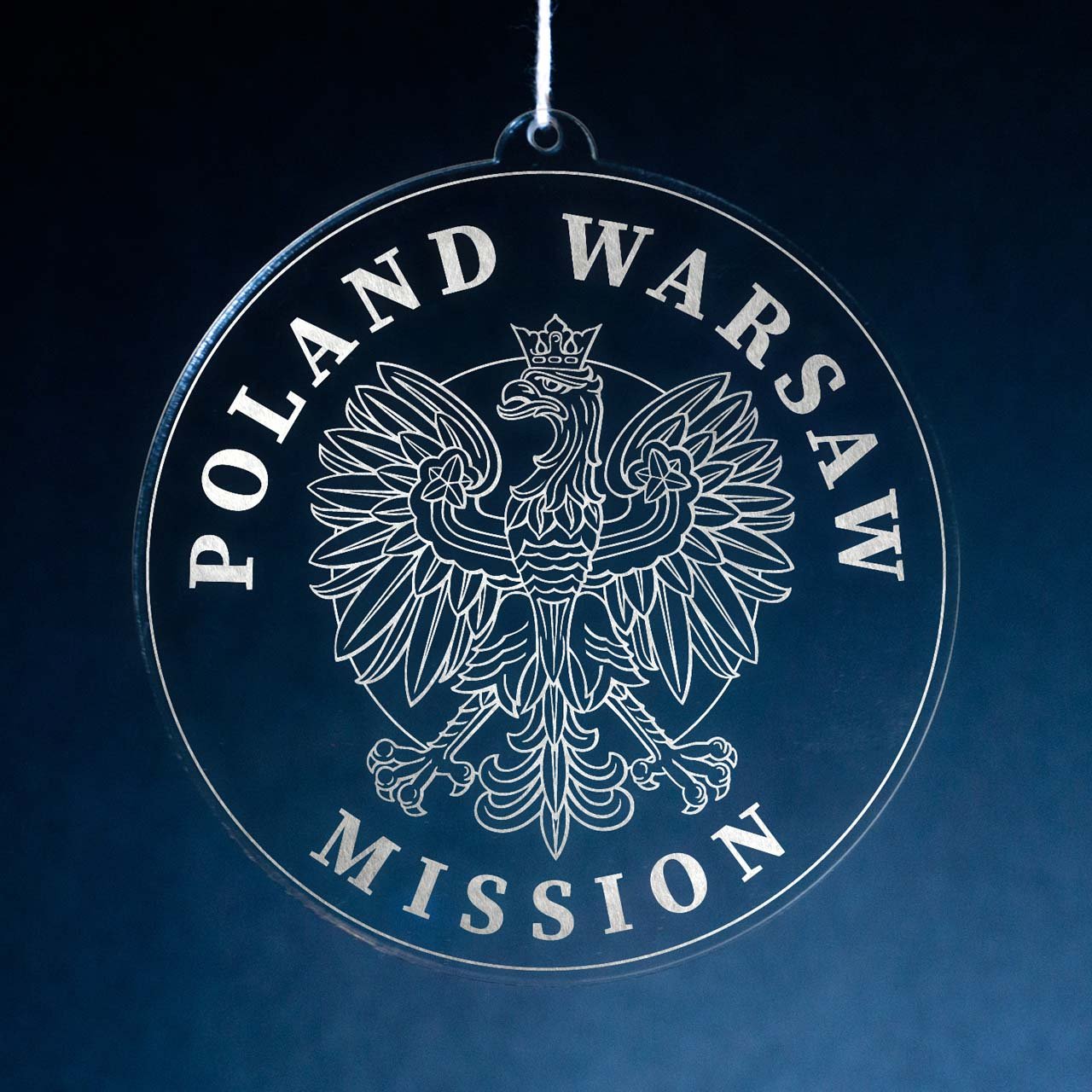 Poland Warsaw Mission Christmas Ornament - Latter-Day Saint LDS Missionary Gift - Book of Mormon