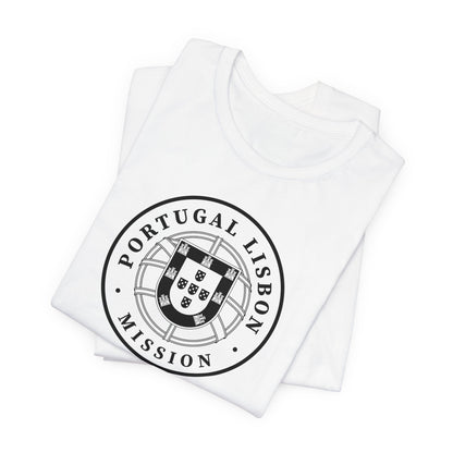 Portugal Lisbon Mission Circular Monochrome Logo T-Shirt - Latter-Day Saint LDS Missionary Gift - Book of Mormon