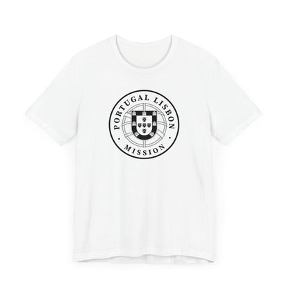 Portugal Lisbon Mission Circular Monochrome Logo T-Shirt - Latter-Day Saint LDS Missionary Gift - Book of Mormon