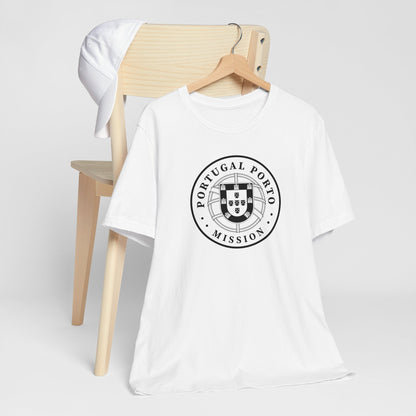 Portugal Porto Mission Circular Monochrome Logo T-Shirt - Latter-Day Saint LDS Missionary Gift - Book of Mormon