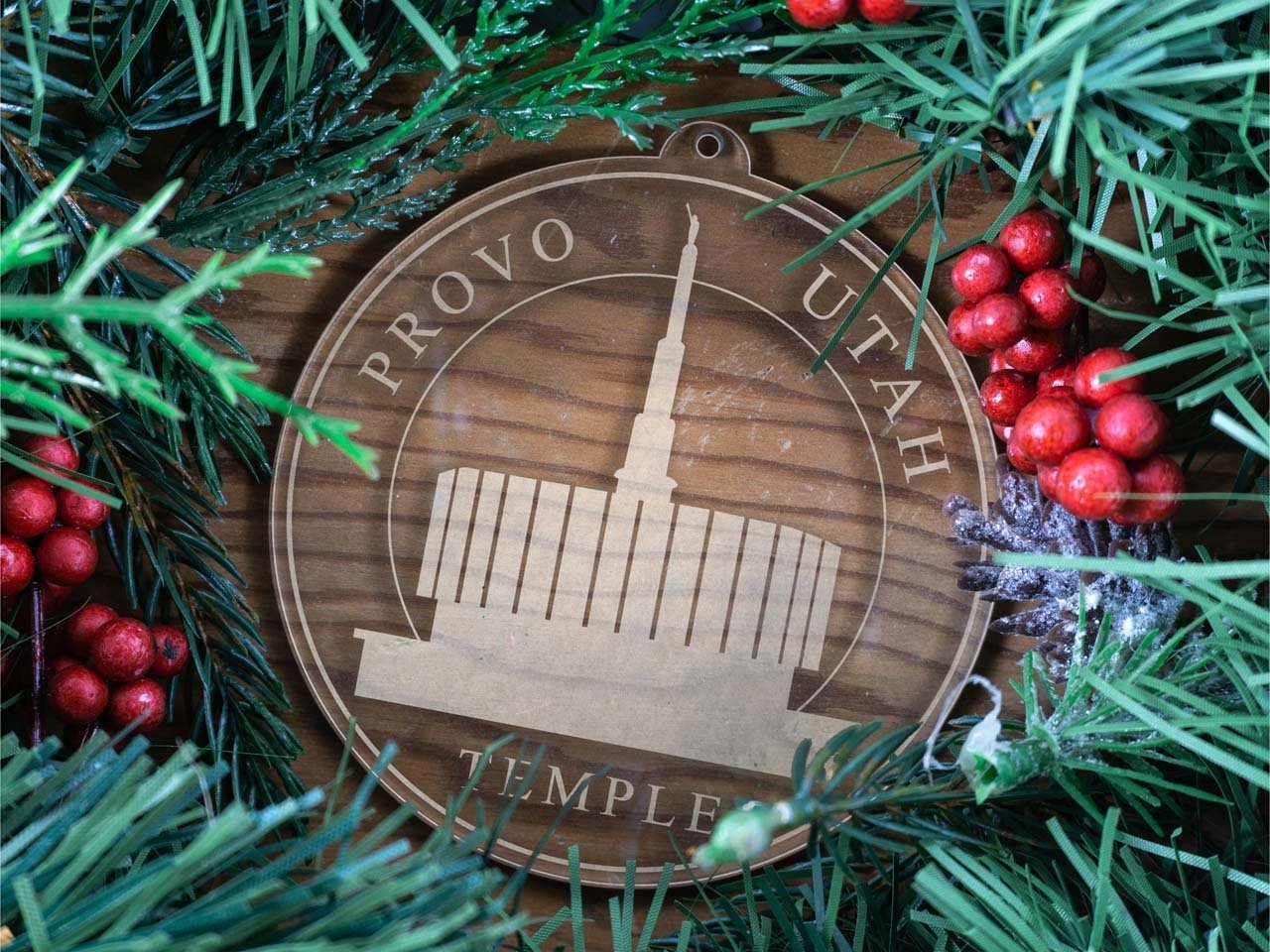 Provo Utah Temple Christmas Ornament - Latter-Day Saint LDS Missionary Gift - Book of Mormon