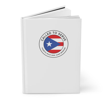 Puerto Rico San Juan Mission Circle Flag Called to Serve White Hardcover Journal Matte - Latter-Day Saint LDS Missionary Gift - Book of Mormon