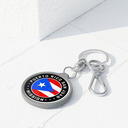 Puerto Rico San Juan Mission Circle Flag Key Tag - Mission Wishlist - LDS Missionary Gift Store