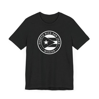 Puerto Rico San Juan Mission Circular Monochrome Logo T-Shirt - Latter-Day Saint LDS Missionary Gift - Book of Mormon