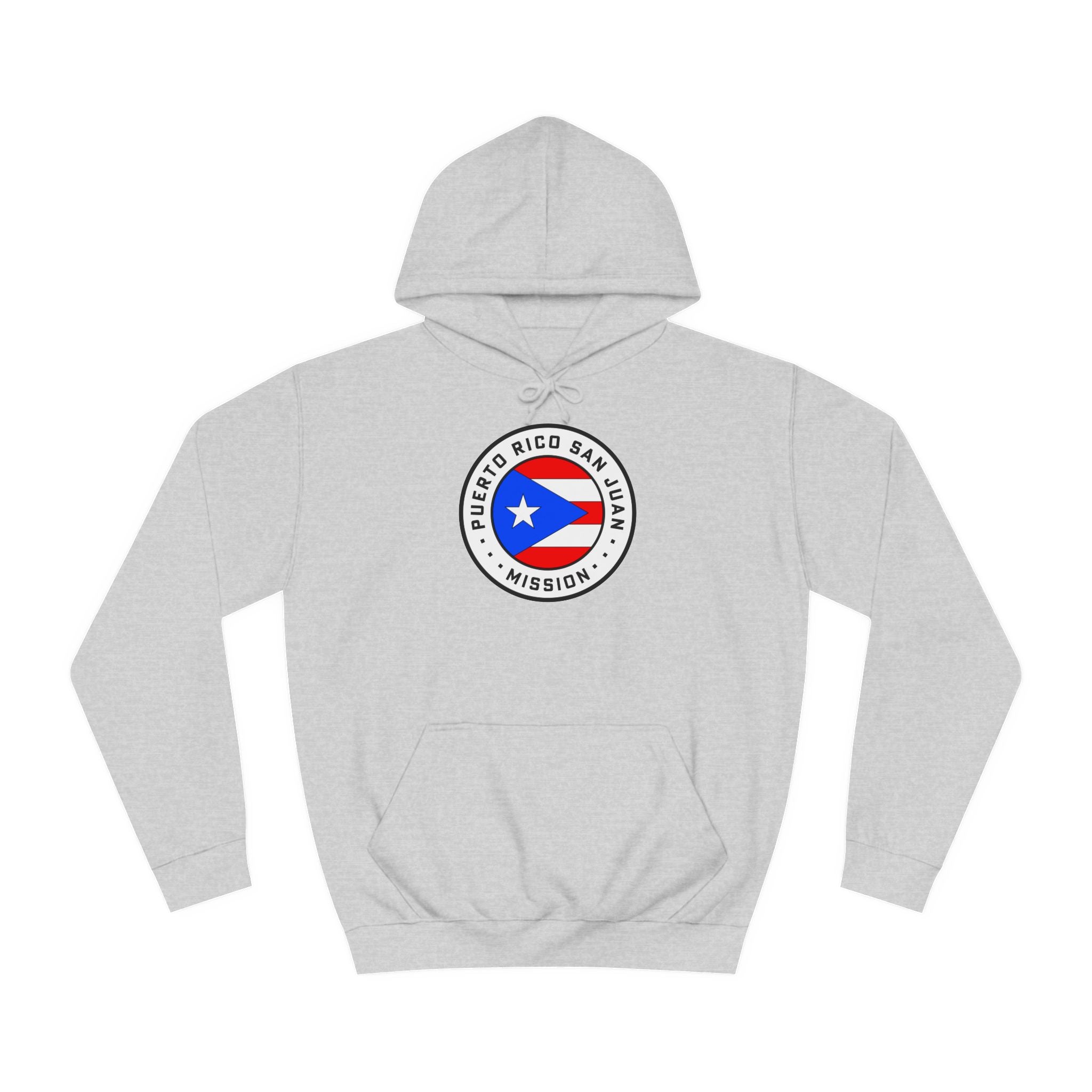 Puerto Rico San Juan Mission Flag Logo (White Border) College Hoodie - Latter-Day Saint LDS Missionary Gift - Book of Mormon