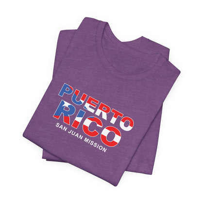 Puerto Rico San Juan Mission Flag Title T-shirt - Latter-Day Saint LDS Missionary Gift - Book of Mormon