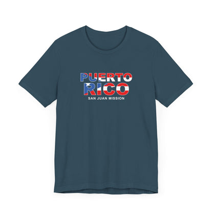 Puerto Rico San Juan Mission Flag Title T-shirt - Latter-Day Saint LDS Missionary Gift - Book of Mormon