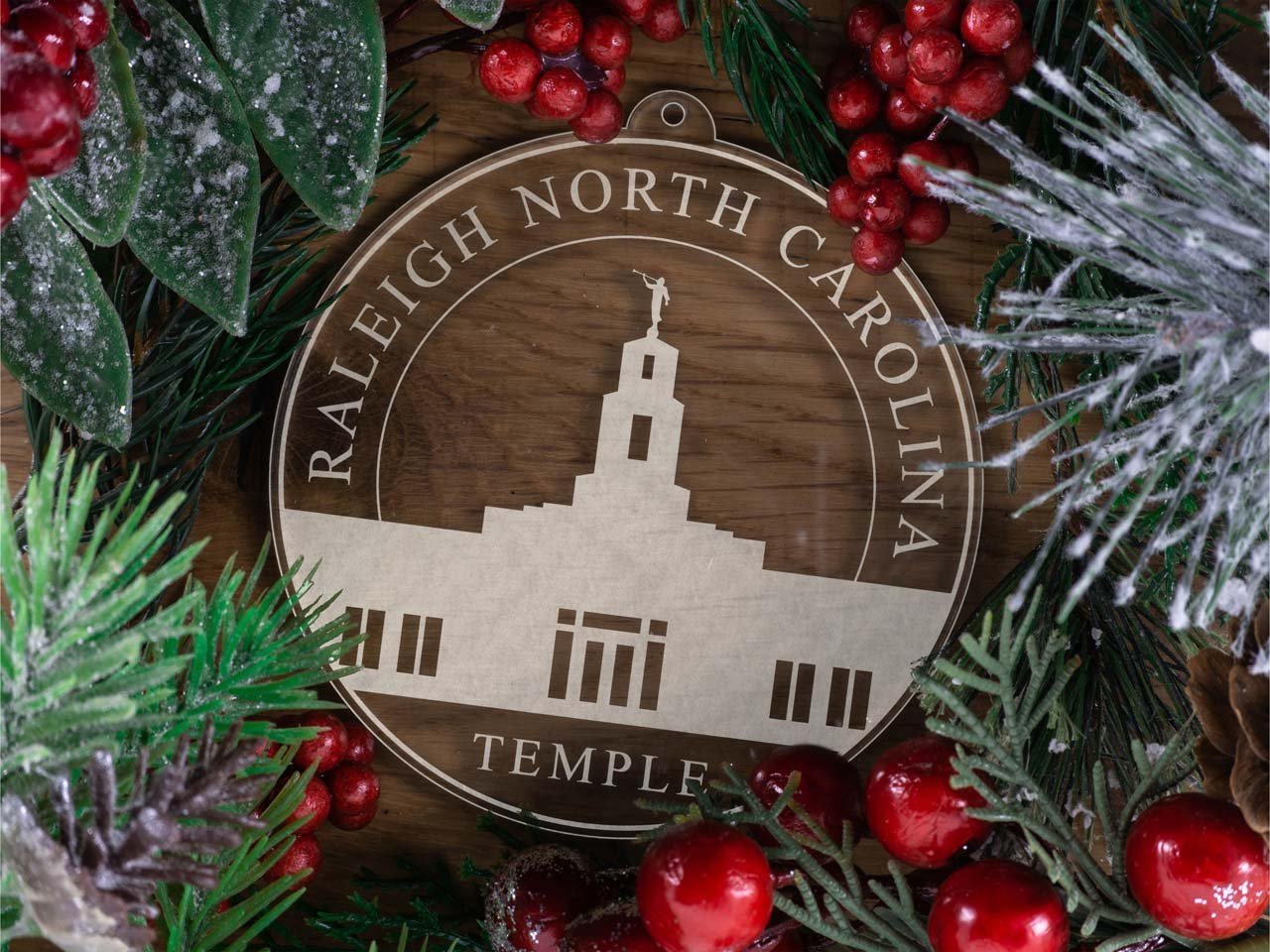 Raleigh North Carolina Temple Christmas Ornament - Latter-Day Saint LDS Missionary Gift - Book of Mormon