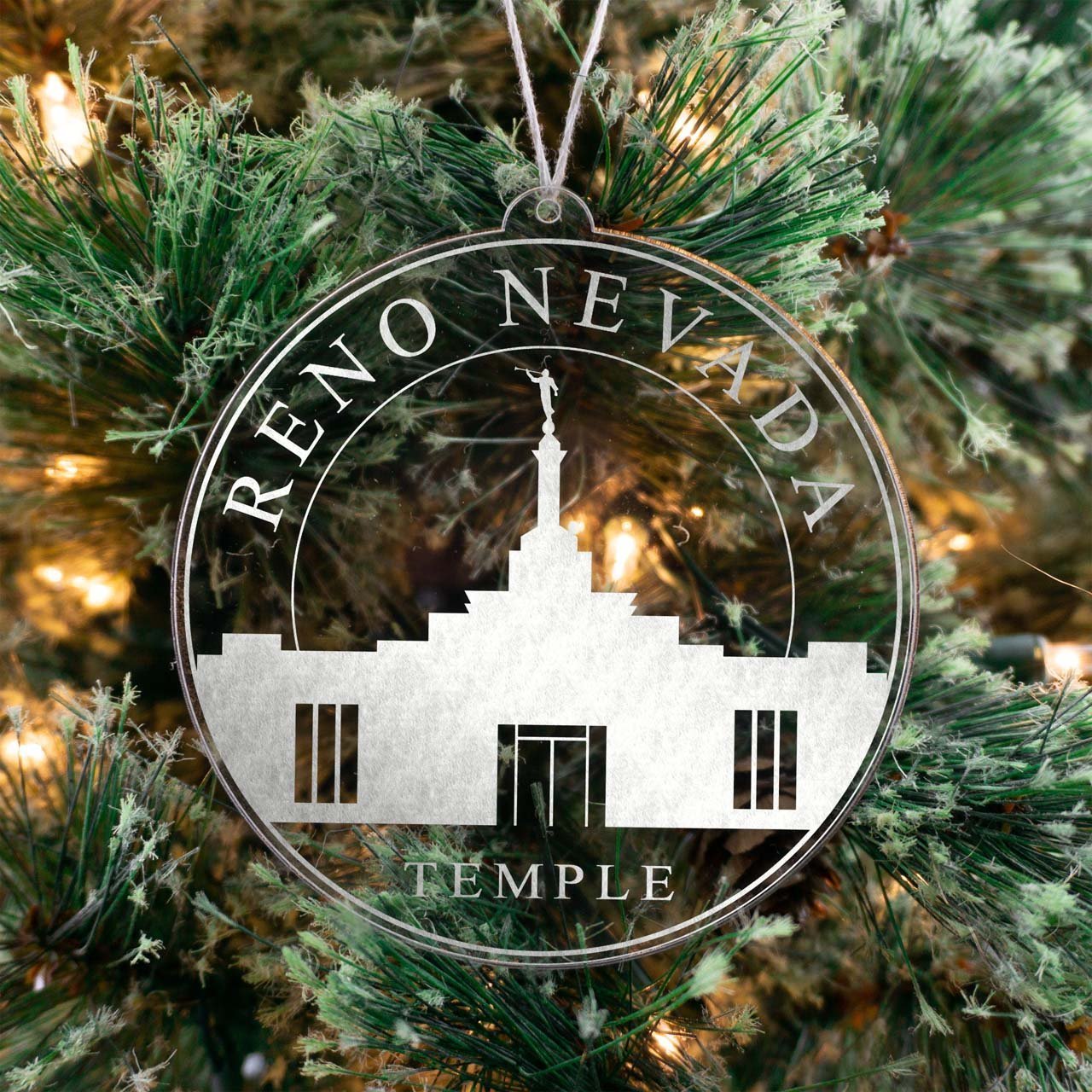 Reno Nevada Temple Christmas Ornament - Latter-Day Saint LDS Missionary Gift - Book of Mormon