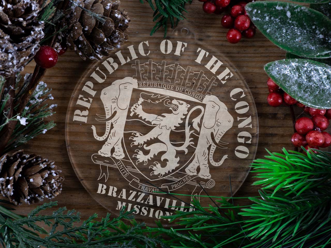 Republic of the Congo Brazzaville Mission Christmas Ornament - Latter-Day Saint LDS Missionary Gift - Book of Mormon